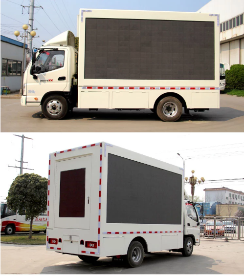 O caminhão video do veículo HD montou os multimédios das telas conduzidas que anunciam P5 P6 P8 P10 0