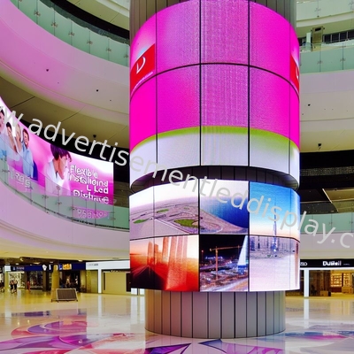 Instalação flexível Display LED de publicidade Dimensões de tela personalizadas