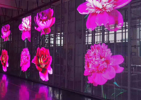 Display LED transparente de alumínio personalizado IP65 com material de painel de alumínio
