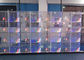 exposição de diodo emissor de luz 4500cd de vidro transparente, varredura video de vidro da parede 1/14